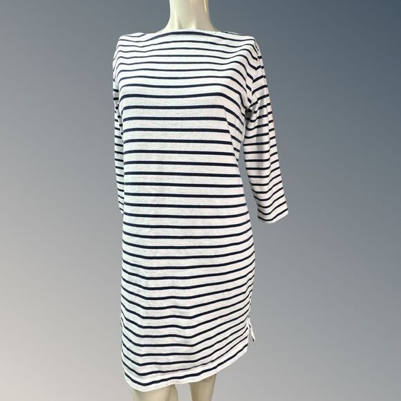 Vineyard Vines Womens Dress Sz M 100% Cotton Stripes Nautical Coastal Casual - Picture 2 of 9